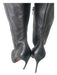 Christian Louboutin Shoe Size 37.5 Black Leather Pockets Thigh High Boots Black / 37.5