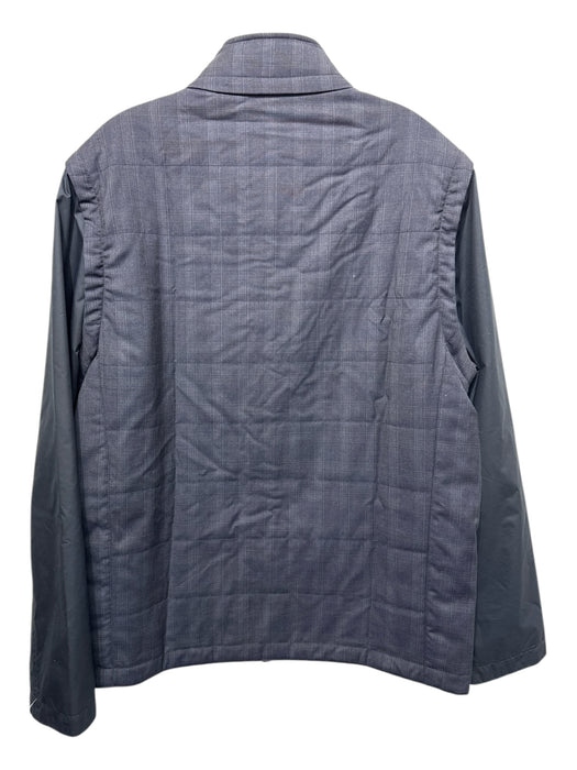 Dunhill Size M Blue Wool Solid Zipper Men's Jacket Blue / M