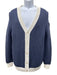 Kiton Size M Blue & White Cotton Cardigan Men's Sweater Blue & White / M