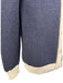 Kiton Size M Blue & White Cotton Cardigan Men's Sweater Blue & White / M