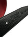 Hermes Black & Red Leather Silver Hardware Logo Belts Black & Red / 36