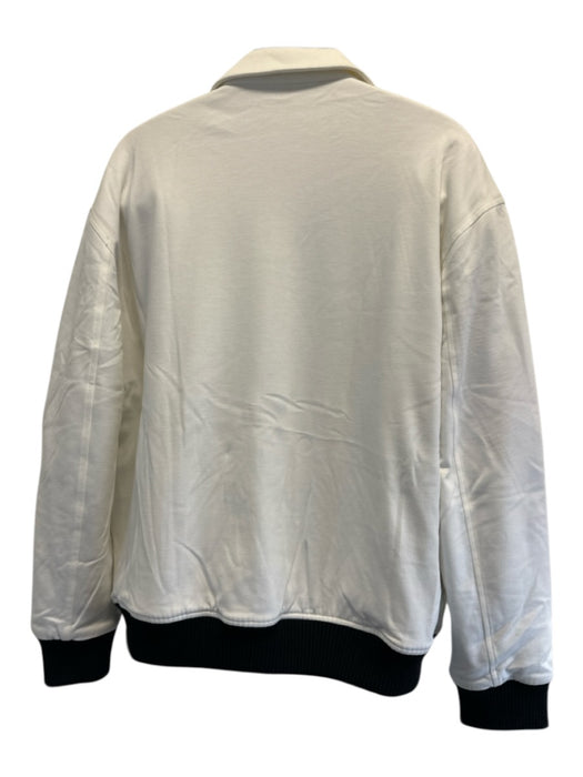 KNT Size 50 White Cotton Blend Solid Zip UP Men's Jacket White / 50