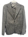 Pini Gray Wool Blend Plaid Patch Pocket 2 Button Men's Blazer Gray / 50