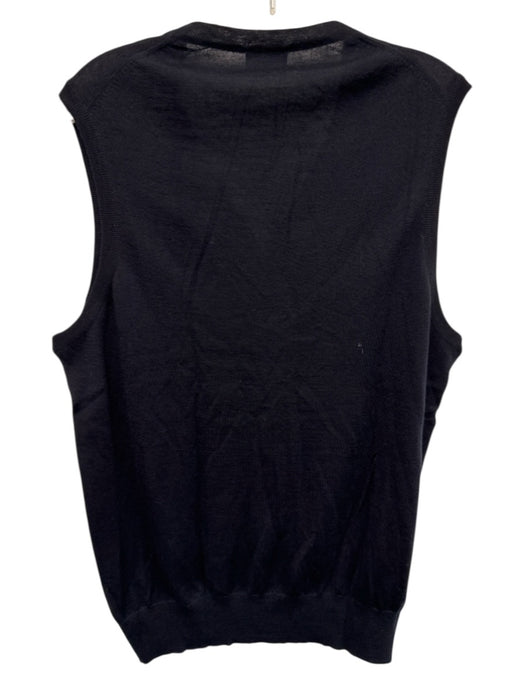Kingsman Size M Navy Blue Cashmere Solid Vest Men's Sweater Navy Blue / M