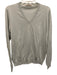Fioroni Size M Light blue Cotton Blend Solid Knit V Neck Men's Sweater Light blue / M