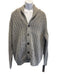 Richard James Size M Gray Wool Blend Cable Knit Button Up Shawl Men's Sweater Gray / M