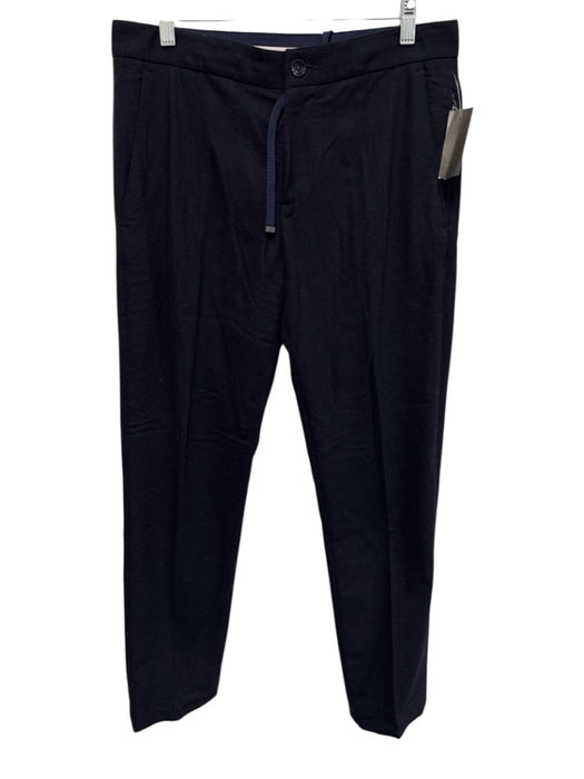 Bogner Size 36 Navy Blue Wool Blend Solid Slim Men's Pants Navy Blue / 36