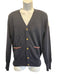 Moncler Size M Navy Blue Wool Solid Cardigan Men's Sweater Navy Blue / M