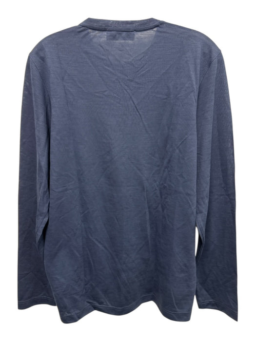 Gran Sasso Size 48 Blue Wool Blend Solid Crew Neck Men's Sweater Blue / 48