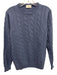 Pini Size Est M Blue Wool Blend Cable Knit Crew Men's Sweater Blue / Est M