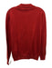Aurelien Size Est M Red Wool Blend Solid Knit Polo Men's Sweater Red / Est M