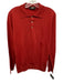 Aurelien Size Est M Red Wool Blend Solid Knit Polo Men's Sweater Red / Est M