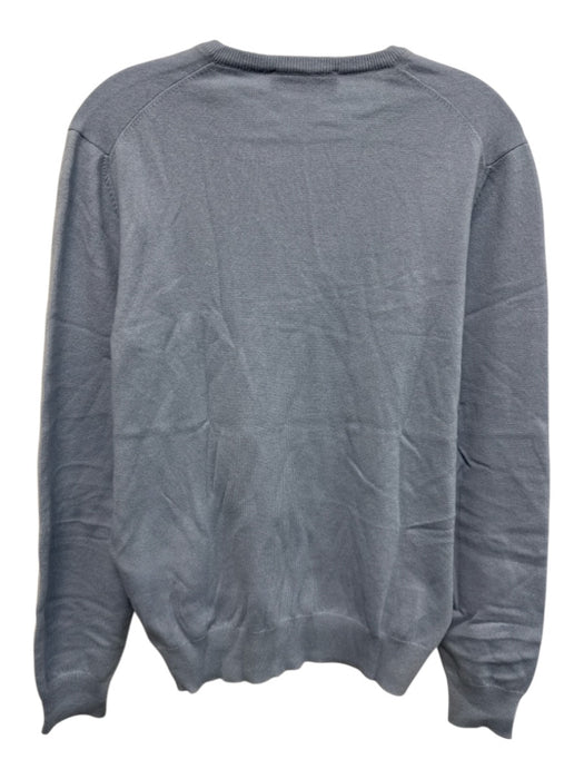 Gran Sasso Size Est M Light blue Wool Blend Solid V Neck Men's Sweater Light blue / Est M