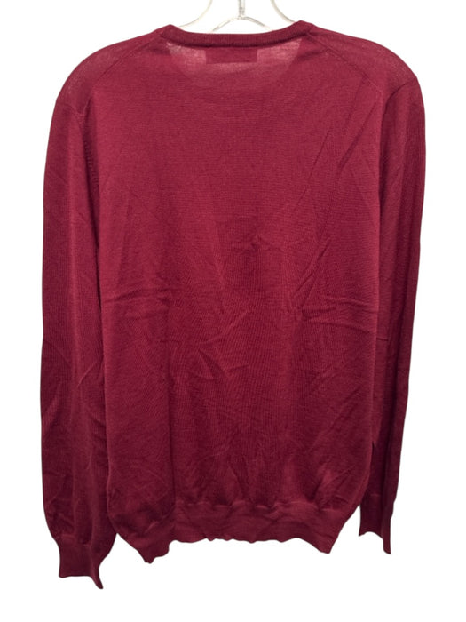 Gran Sasso Size Est M Red Wool Solid Crew Men's Sweater Red / Est M