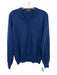Gran Sasso Size Est M Blue Cashmere Solid V Neck Men's Sweater Blue / Est M