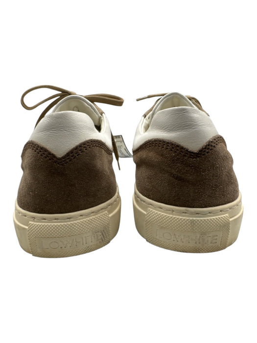 Lo. White Shoe Size 8.5 Brown & White Suede Solid Sneaker Low Top Men's Shoes Brown & White / 8.5