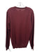 Boggi Size Est M Red Wool Blend Solid V Neck Men's Sweater Est M