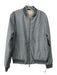 Boggi Size M Gray Synthetic Solid Bomber Zip Up Men's Jacket M