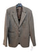 Alexander Sachs Brown Wool Blend Solid Ticket Pocket 2 Button Men's Blazer 40