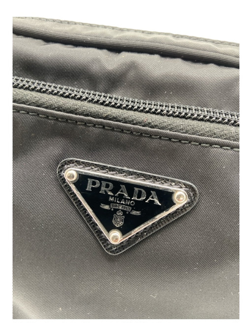 Prada Black Nylon Fanny Pack Silver Hardware Bag Black / S