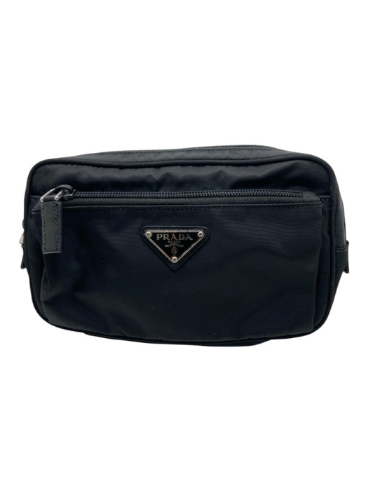 Prada Black Nylon Fanny Pack Silver Hardware Bag Black / S