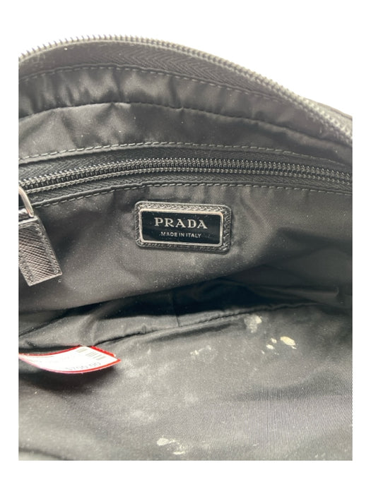 Prada Black Nylon Fanny Pack Silver Hardware Bag Black / S