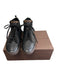 Louis Vuitton Shoe Size 6.5 Black & Brown Leather Lace Up Back Zip Logo Shoes Black & Brown / 6.5