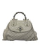 Gucci Light Gray Leather Guccisima Bamboo Turn Lock Satchel Bag Light Gray / L