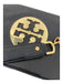 Tory Burch Black & Gold Leather & Metal Flap Shoulder Chain Rectangle Bag Black & Gold / Small