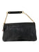 Tory Burch Black & Gold Leather & Metal Flap Shoulder Chain Rectangle Bag Black & Gold / Small