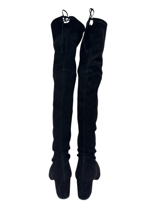 Stuart Weitzman Shoe Size 10 Black Suede Upper Solid Block Heel Above Knee Boots Black / 10