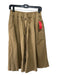 J Crew Size 2 Tan Brown Cotton Button Down Knee Length Elastic Waist Skirt Tan Brown / 2