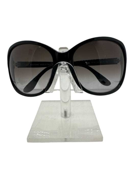 Tom Ford Black Acetate Round Lens Gradient Lens Sunglasses Black