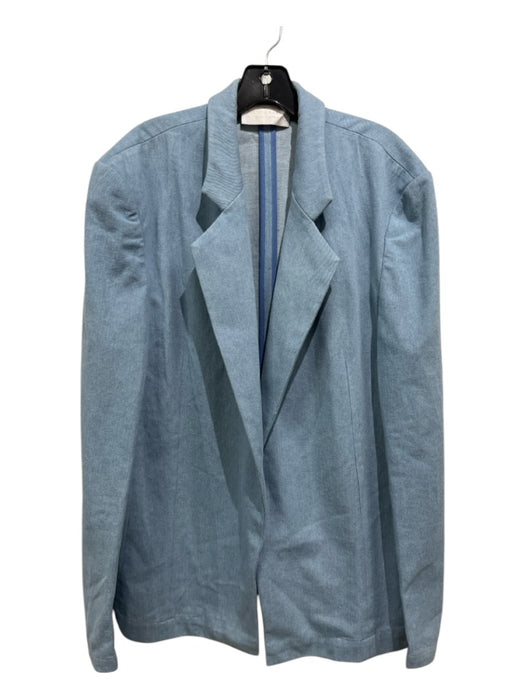 Bronx & Banco Size M Light Blue Cotton 1 Button Blazer Jacket Light Blue / M