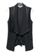 Crosby Size XS Black Polyester Sleeveless Open Front Pleather Detail Vest Black / XS