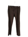 Theory Size 6 Brown Cotton Blend High Waist zip fly Straight Leg Pants Brown / 6