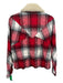 Splendid Size L Red, Black, Cream Cotton Flannel Plaid Faux Fur Collar Jacket Red, Black, Cream / L