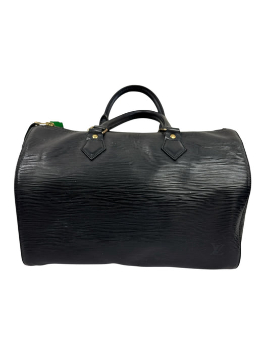 Louis Vuitton Black Epi Leather Zip Close Top Handle Bag Black / Medium