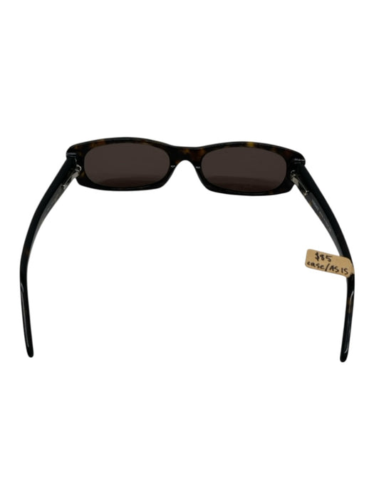 Versace brown multi Acetate Skinny Tortoiseshell Rectangle Sunglasses Brown Multi