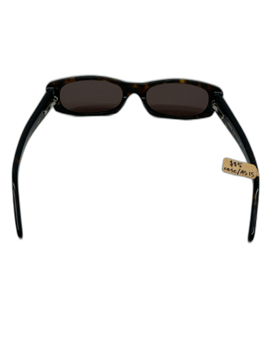 Versace brown multi Acetate Skinny Tortoiseshell Rectangle Sunglasses Brown Multi