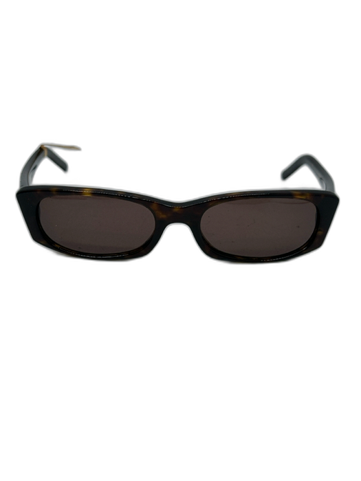Versace brown multi Acetate Skinny Tortoiseshell Rectangle Sunglasses Brown Multi