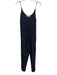 XiRENA Size S Navy Blue Cotton Drawstring Waist Spaghetti Strap Jumpsuit Dress Navy Blue / S