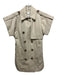 Veronica Beard Size 2 Khaki Beige Cotton Short Sleeve Solid Trench Jacket Khaki Beige / 2