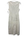 Banana Republic Size XS White Cotton Sleeveless V Neck Tiered Wrap Dress White / XS