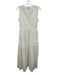 Banana Republic Size XS White Cotton Sleeveless V Neck Tiered Wrap Dress White / XS