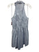 A.L.C. Size 10 Light Blue Cotton Sleeveless Collar Buttons Mini Dress Light Blue / 10