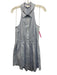 A.L.C. Size 10 Light Blue Cotton Sleeveless Collar Buttons Mini Dress Light Blue / 10