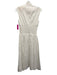 By Anthropologie Size XS White Cotton Sleeveless Smocked Waist Zip Up Midi Dress White / XS