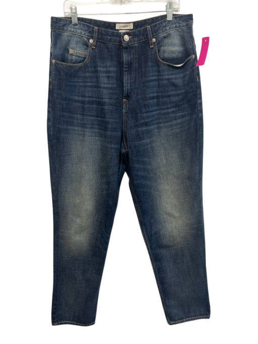 Isabel Etoile Marant Size 44 Dark Wash Cotton Denim Zip Fly High Rise Jeans Dark Wash / 44