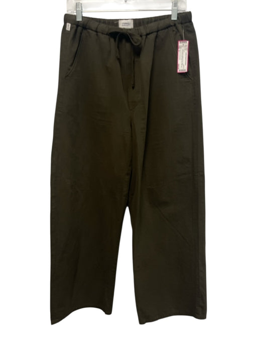 Citizens of Humanity Size M Olive Green Cotton & Flax Wide Leg High Rise Pants Olive Green / M